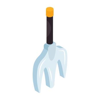 Editable design icon of digging fork vector