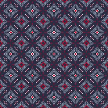 Geometric pattern with red and blue colors vector