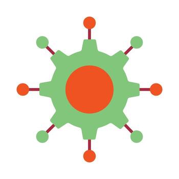 Modern Network Hub and Centralized System Icon vector