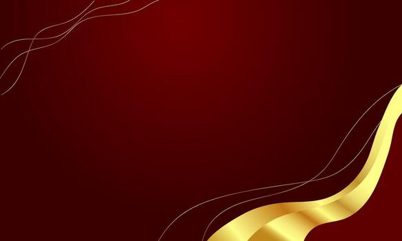 Luxury Red and Gold Abstract Background with Red and Golden Wave Design vector