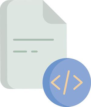 code file flat icon design vector