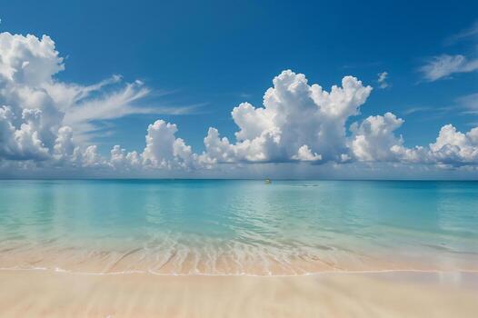 hermosa playa tropical con cielo azul y nubes blancas fondo de textura abstracta foto