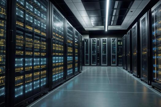 Modern telecommunications, cloud computing, artificial intelligence, database, supercomputer. photo