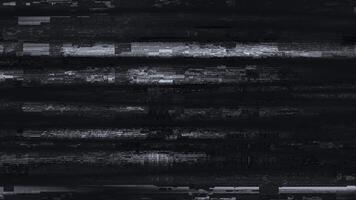 abstrakt digital ljud statisk TV skärm tekniskt fel med förvrängd horisontell rader bakgrund effekt video