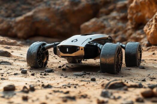 A remote controlled car on the ground photo