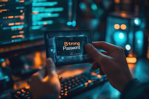 Strong password is a password that is strong and unique photo