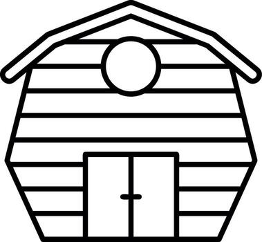 cabina hogar línea icono vector