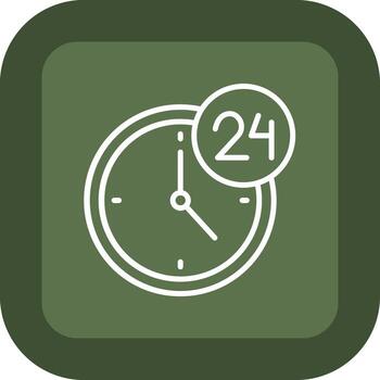 24 Hours Support Vibrant Color Visual Object vector
