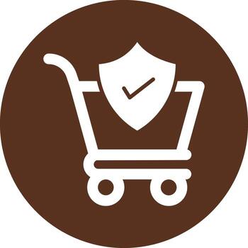 Secure Shopping Coded User Interface Symbol vector