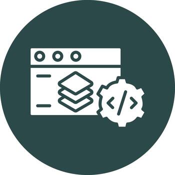 Full Stack Gradient Themed Symbol vector