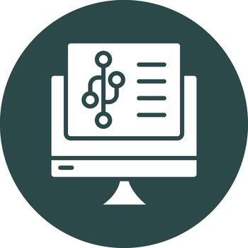 Version Control Solid Fill Style Symbol vector