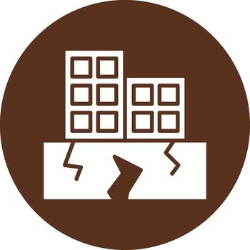 Earthquake Buildig Sharp Edge Style Visual vector
