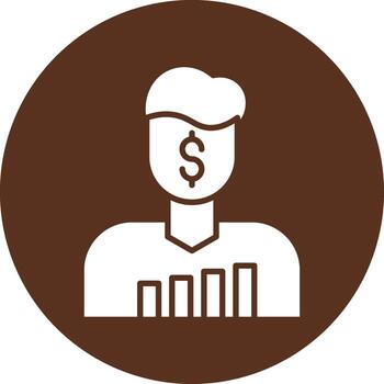 Trader Cool Tone Graphic Form vector