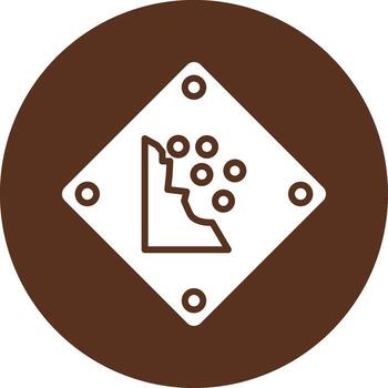 Falling Rocks Minimal Art Style Object vector