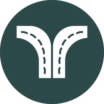 Split Simplified Thin Line Mark vector