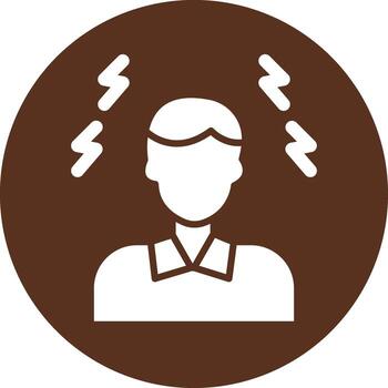 Headache Color Block Style Badge vector