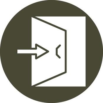 Exit Door Vibrant Color Visual Object vector