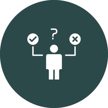 Decision Making Compact Web Icon Symbol vector