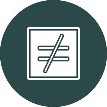 NO Equal To Clean User Interface Concept vector