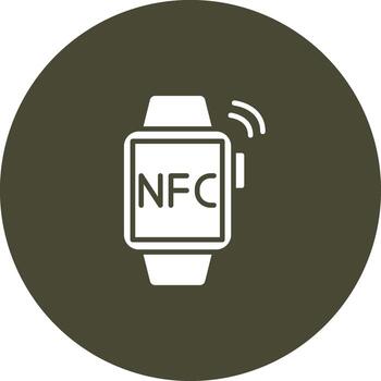 Nfc Tech Inspired Graphic Form vector
