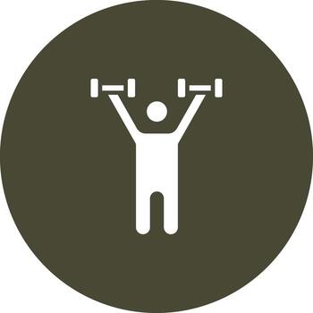 Dumbbel Exercise Geometric Mobile App Mark vector