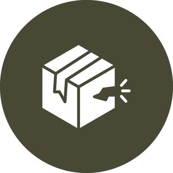 Broken Box Handcrafted User Interface Symbol vector