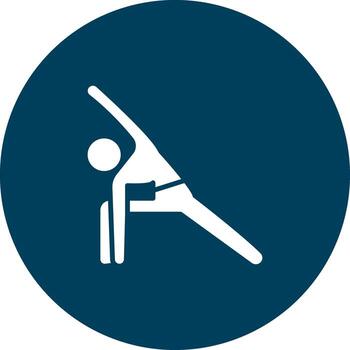 Extended Side Angle Pose Utthita Parsvakonasana Sharp Linear Edge Mark vector