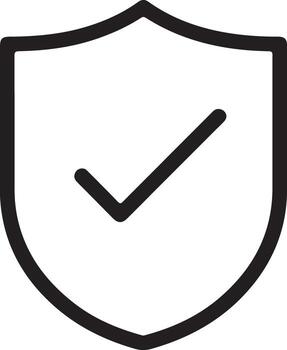 proteger con un marca de verificación simbolizando seguridad y verificación vector