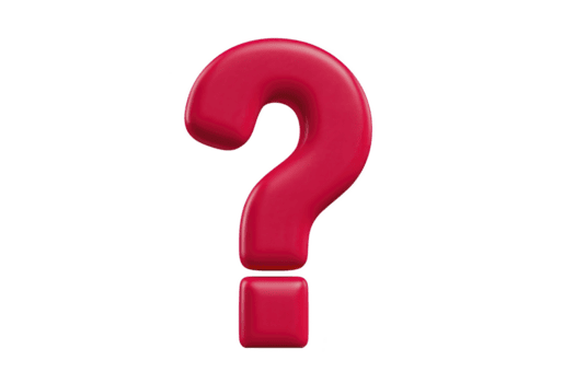 rosso 3d domanda marchio simbolo sta su contro trasparente sfondo, veicolare curiosità e inchiesta. grassetto design e vivace colore rendere esso ideale per uso nel educativo o informativo contesti png