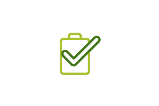 Green checkmark is overlaid on clipboard icon, symbolizing completion or approval. design is simple and modern, using minimalistic style with transparent background png