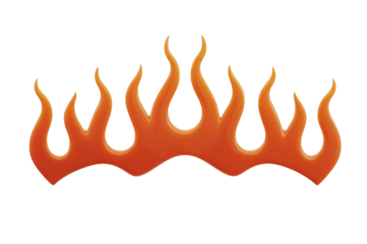 arancia fiamma design con liscio pendenza e stilizzato curve, evocando senso di calore e energia. fiamme siamo simmetrico e artistico, la creazione di dinamico visivo effetto png