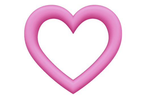 Pink heart shaped balloon with glossy finish, symbolizing love and affection. simple design and vibrant color make it perfect for romantic or celebratory themes png