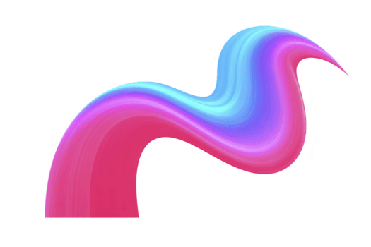vibrante, abstrato 3d forma com suave gradiente do rosa, roxo, e azul matizes, semelhante a fluido, fluindo fita. Projeto é dinâmico e moderno, evocando sentido do movimento e criatividade png
