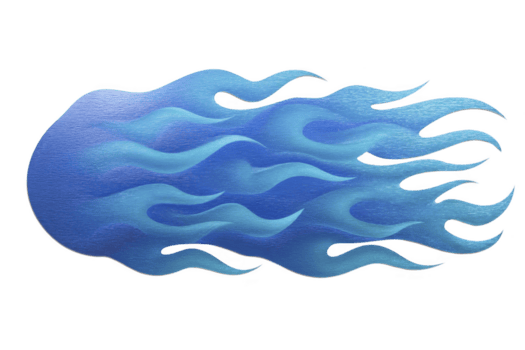 dinámica azul fuego diseño con fluido, ondulado patrones crea sentido de movimiento y energía. degradado de blues agrega profundidad y intensidad a ardiente ilustración png