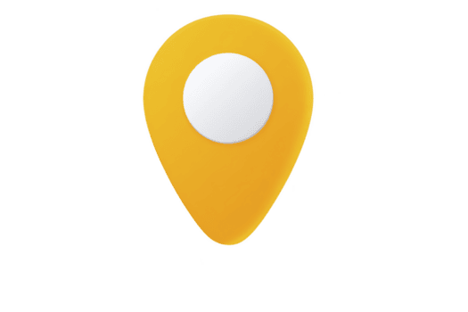 giallo carta geografica perno icona con bianca cerchio nel centro, simboleggiante Posizione o navigazione. design è semplice e moderno, spesso Usato nel digitale mappe e applicazioni png