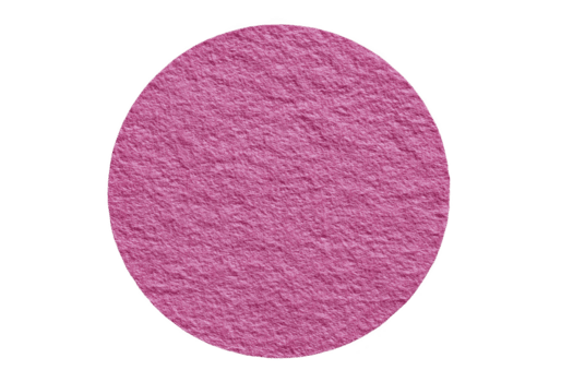 strutturato rosa cerchio con ruvido superficie, somigliante provato o carta, è isolato su trasparenza sfondo. vivace colore e struttura creare visivamente attraente e tattile effetto png