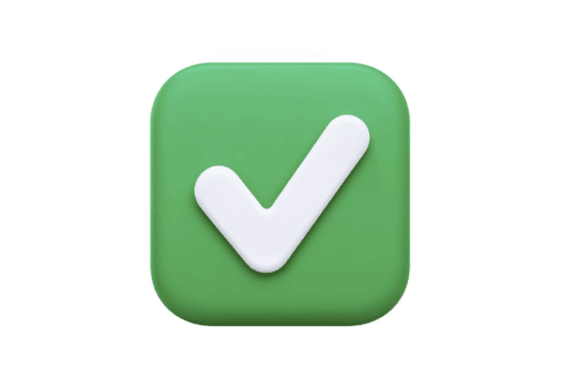 3d grön fyrkant ikon med vit kolla upp mark symboliserar godkännande eller Framgång. design är enkel och modern, ofta Begagnade i digital gränssnitt till ange positiv verkan eller Bekräftelse png