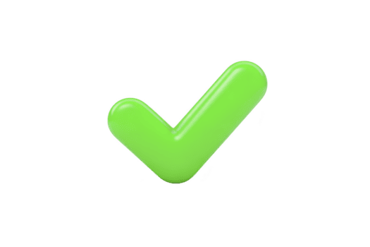 luminosa verde dai un'occhiata marchio simbolo su trasparenza sfondo, che rappresentano approvazione o conferma. lucido finire Aggiunge moderno tocco, fabbricazione esso adatto per digitale interfacce o presentazioni png