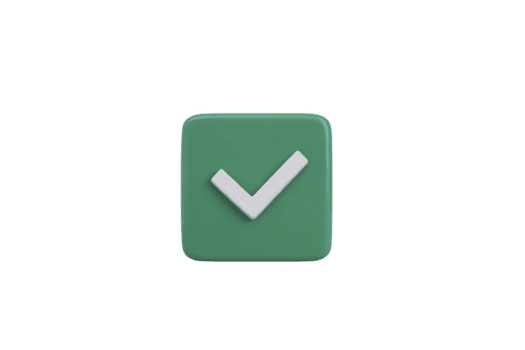 verde quadrado ícone com branco Verifica marca simboliza aprovação ou conclusão. simples Projeto transmite sentido do sucesso e confirmação, frequentemente usava dentro digital interfaces png