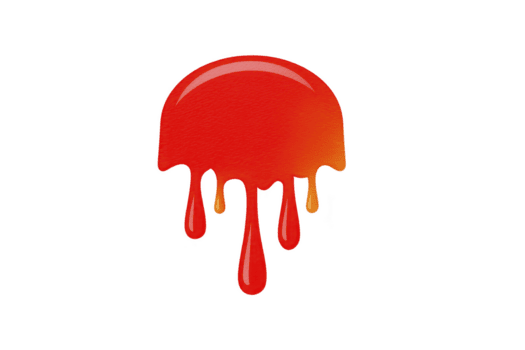 vivace rosso e arancia dipingere gocciolare le forme lucido, circolare forma con liscio pendenza, la creazione di dinamico e artistico effetto. gocciolante dipingere Aggiunge senso di movimento e creatività png