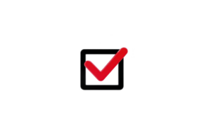 vermelho marca de verificação dentro Preto quadrado caixa simboliza aprovação ou conclusão, frequentemente usava dentro digital interfaces para indicar tarefa é feito ou escolha é selecionado png