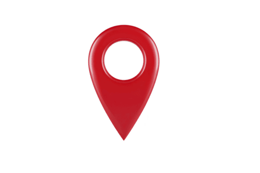 vermelho localização PIN ícone com circular orifício dentro Centro, simbolizando navegação e mapeamento. png