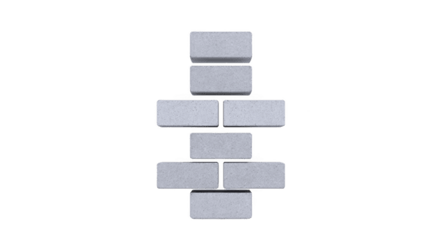 apilar de gris rectangular bloques es arreglado verticalmente, creando equilibrado y simétrico estructura. bloques son igualmente espaciado, exhibiendo minimalista y geométrico diseño png