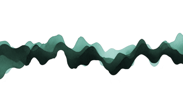 abstrato aguarela onda padronizar com tons do verde e preto, criando fluido e dinâmico Projeto. ondulado linhas evocar sentido do movimento e tranqüilidade, perfeito para artístico fundos png