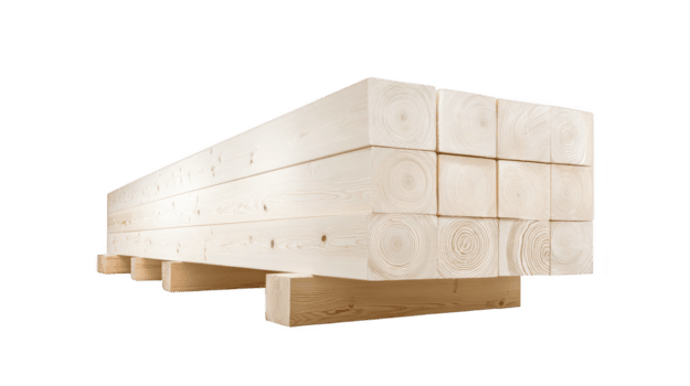 impilati di legno travi con visibile grano modelli siamo ordinatamente disposte trasparenza sfondo, in mostra loro naturale struttura e liscio finire. queste travi siamo ideale per costruzione png