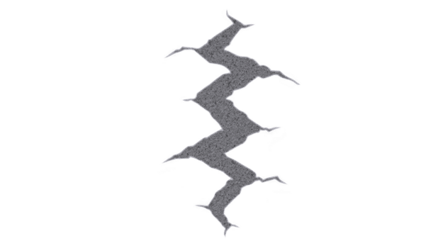 gezackt, Zickzack Riss auf transparent Hintergrund, ähnlich Blitz Bolzen oder Fraktur. Scharf Kanten und irregulär gestalten erstellen dynamisch und heftig visuell bewirken png