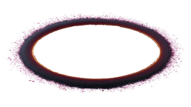 Vibrant circular frame with glowing edge, featuring blend of colors including pink and purple, creating soft, ethereal effect. This design can be used for various creative projects png