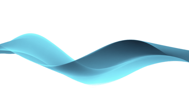 Smooth, flowing wave design in shades of blue creates sense of tranquility and elegance. This abstract graphic can be used in various digital projects, enhancing visual appeal and depth png