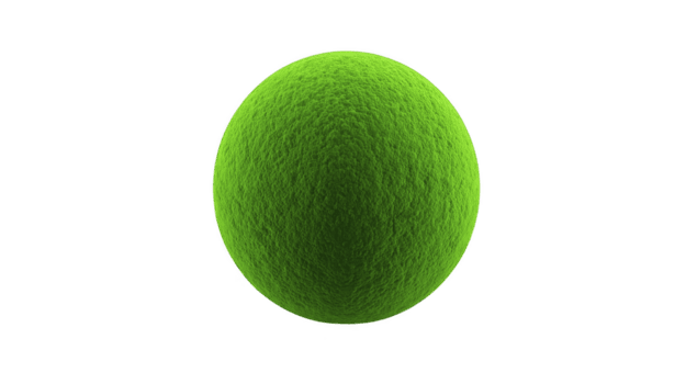 vibrante verde esfera con texturizado superficie, parecido a borroso o cubierto de musgo apariencia, Perfecto para varios diseño aplicaciones esta ojo atrapando elemento lata mejorar visual proyectos con sus animado png