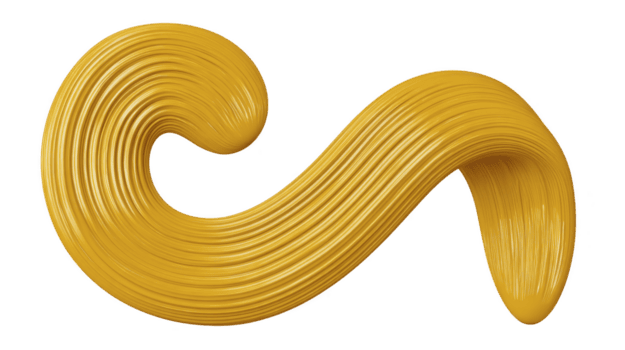 liscio, fluente giallo turbine somigliante di spessore dipingere ictus, in mostra lucido struttura e vivace colore. Questo artistico elemento può migliorare vario design progetti png